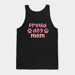 dog mom watercolour pink Tank Top